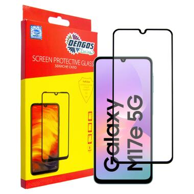 Стекло защитное Dengos Full Glue Samsung Galaxy M17e Black (TGFG-441) фото №1