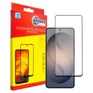 Стекло защитное Dengos Full Glue Samsung Galaxy S26 Plus Black (TGFG-443) фото №1