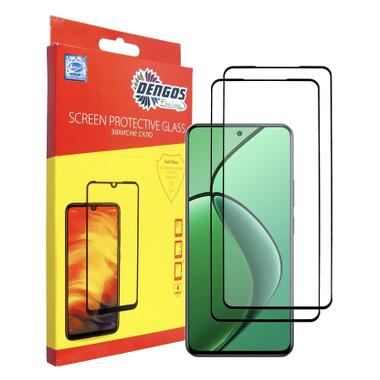 Стекло защитное Dengos Realme 12 4G Black 2 pcs (DG-TG2P-89) фото №1