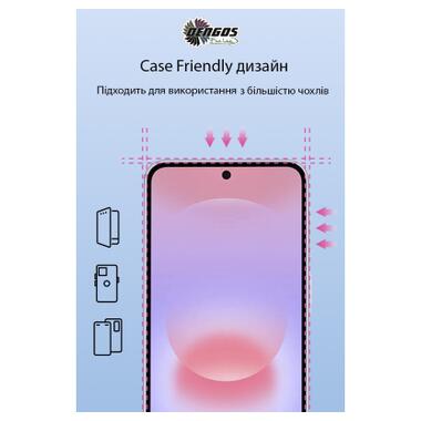 Стекло защитное Dengos Samsung Galaxy A37 / A57 / S25 FE Black 2 pcs (DG-TG2P-96) фото №3