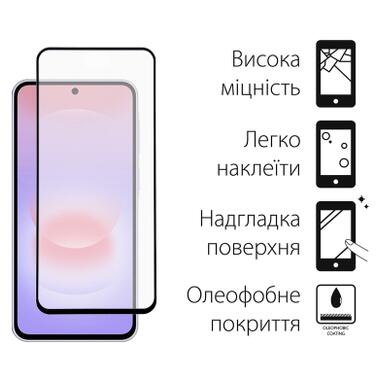 Стекло защитное Dengos Samsung Galaxy A37 / A57 / S25 FE Black 2 pcs (DG-TG2P-96) фото №2