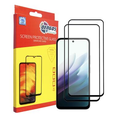 Стекло защитное Dengos Xiaomi Redmi 15 4G Black 2 pcs (DG-TG2P-90) фото №1