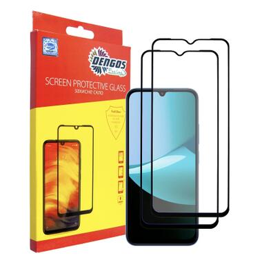 Стекло защитное Dengos Xiaomi Redmi 15C Black 2 pcs (DG-TG2P-88) фото №1