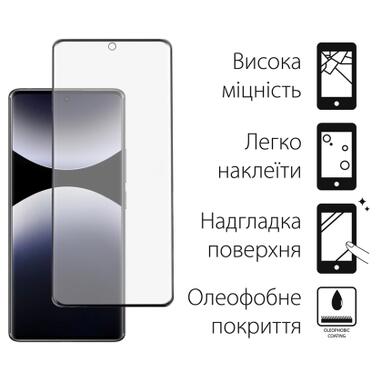 Стекло защитное Dengos Xiaomi Redmi Note 14 Pro 4G / 5G + camera protection Black (DG-TGSCP-09) фото №2