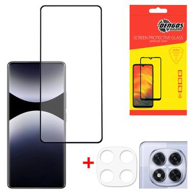 Стекло защитное Dengos Xiaomi Redmi Note 14 Pro 4G / 5G + camera protection Black (DG-TGSCP-09) фото №1