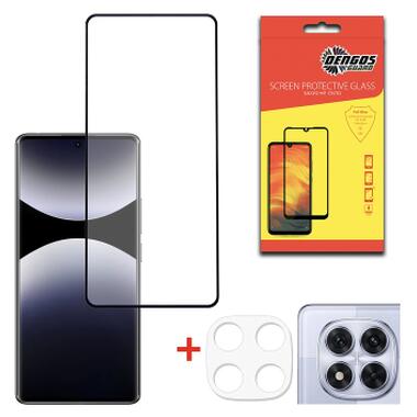 Стекло защитное Dengos Xiaomi Redmi Note 14 Pro 5G + camera protection Black (DG-TGSCP-12) фото №1
