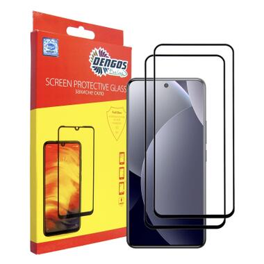 Стекло защитное Dengos Xiaomi Redmi Note 15 Pro 4G Black 2 pcs (DG-TG2P-100) фото №1