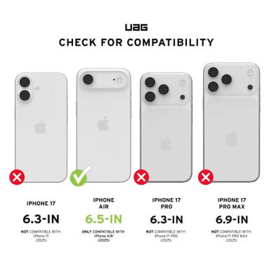 Стекло защитное UAG iPhone 17 Air Transparent (14438511VNA) фото №7
