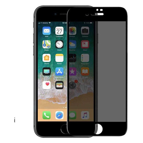 Захисне скло Privacy 5D Epik full glue (тех.пак) Apple iPhone 7 plus / 8 plus (5.5) Чорний фото №1
