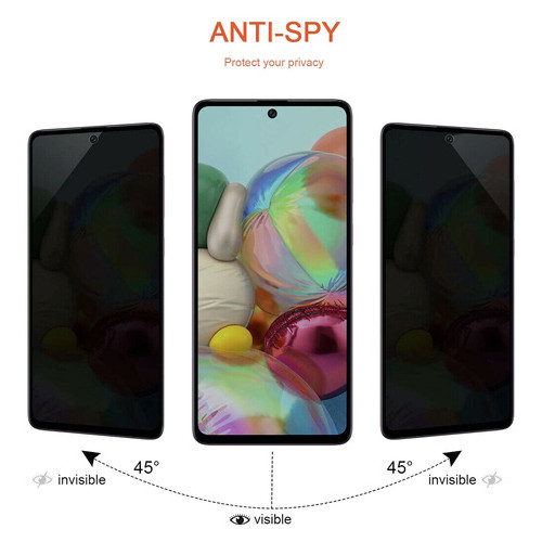 Захисне скло Privacy 5D Epik full glue (тех.пак) Samsung Galaxy A31 Чорний фото №2