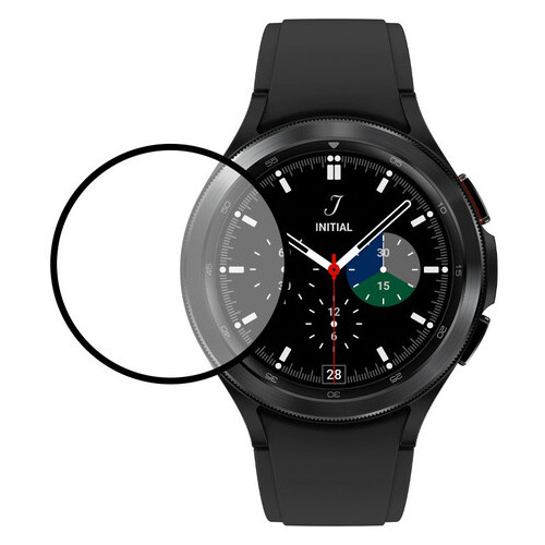 Полімерна плівка Epik 3D full glue (тех.пак) Samsung Galaxy Watch 4 46mm Чорний фото №1