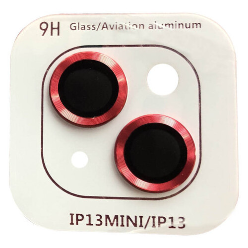 Захисне скло Epik Metal Classic на камеру (в упак.) Apple iPhone 13 mini / 13 Червоний / Red фото №1