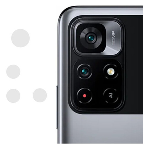 Гнучке захисне скло Epik 0.18mm на камеру (тех.пак) Xiaomi Poco M4 Pro 5G Прозорий фото №1