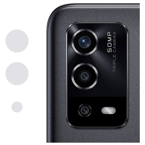 Гнучке захисне скло Epik 0.18mm на камеру (тех.пак) Oppo A55 4G Прозорий фото №1