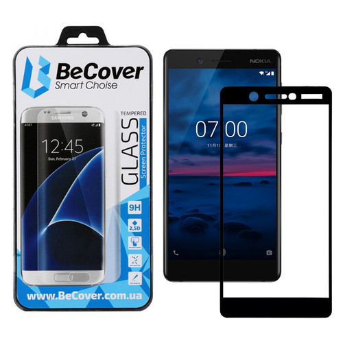 Захисне скло BeCover для Nokia 7 Black (702428) фото №3