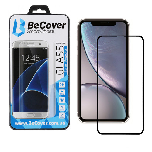 Захисне скло BeCover для Apple iPhone XR Black (702621) фото №3