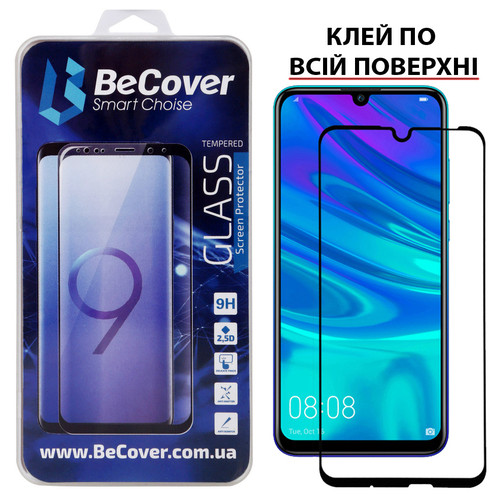Захисне скло BeCover Full Glue & Cover для Huawei P Smart 2019 Black (703136) фото №5