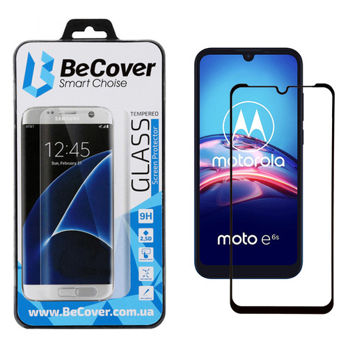 Захисне скло BeCover для Motorola Moto E6s Black (705240) фото №2