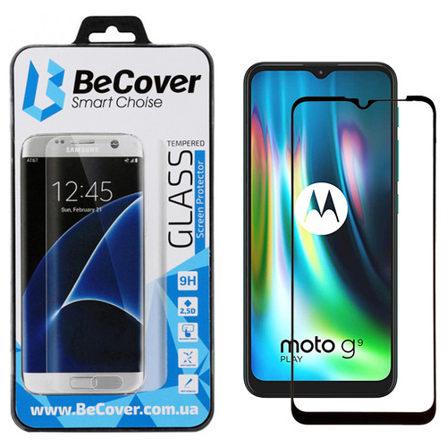 Захисне скло BeCover для Motorola Moto G9 Play Black (705245) фото №2