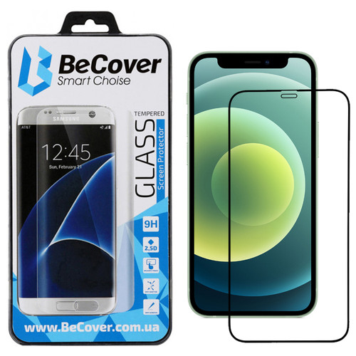 Захисне скло BeCover для Apple iPhone 12 Pro Black (705376) фото №3