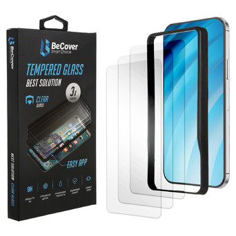Захисне скло Premium 3 шт Easy Installation BeCover Samsung Galaxy M31s SM-M317 Clear (705477) фото №3