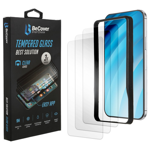 Захисне скло Premium 3 шт Easy Installation BeCover Samsung Galaxy M31s SM-M317 Clear (705477) фото №12