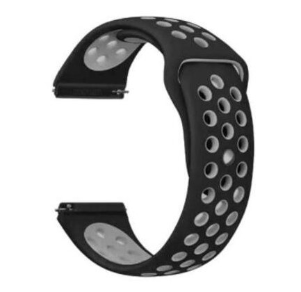 Ремінець Nike Style BeCover для Xiaomi iMi KW66 / Mi Watch Color / Haylou LS01/LS02 / Haylou Smart Watch Solar LS05 Black-Gray (705801) фото №1