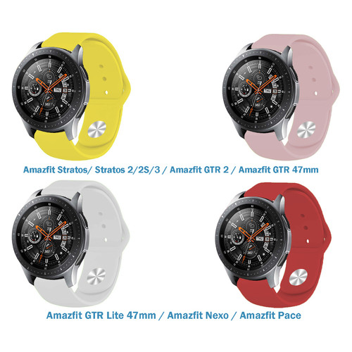 Набір силіконових ремінців BeCover 4 кольори для Amazfit Stratos/Stratos 2/2S/3/Amazfit GTR 2/Amazfit GTR 47mm/Amazfit GTR Lite 47mm/Amazfit Nexo/Amazfit Pace Girl (706522) фото №1