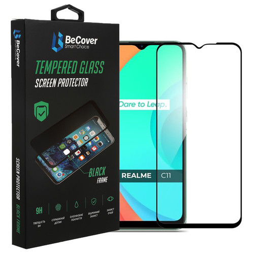 Захисне скло BeCover для Realme C11 2021 Black (708153) фото №3