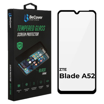 Захисне скло BeCover ZTE Blade A52 Black (708755) фото №4