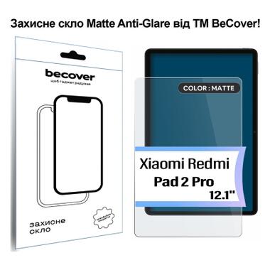 Стекло защитное BeCover Matte Anti-Glare Xiaomi Redmi Pad 2 Pro 12.1 (714404) фото №1