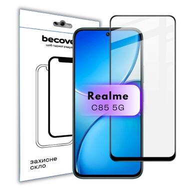 Стекло защитное BeCover Realme C85 5G Black (715139) фото №1