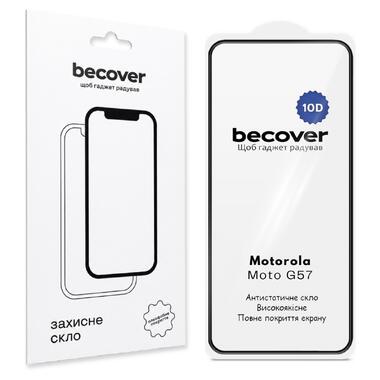 Защитное стекло BeCover Motorola Moto G57 10D Black (715713) фото №1