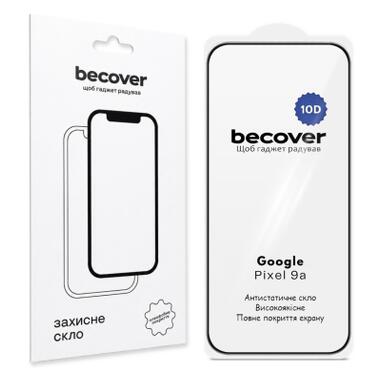 Стекло защитное BeCover 10D Google Pixel 9a Black (715715) фото №1
