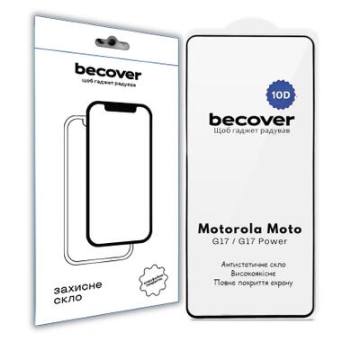 Стекло защитное BeCover 10D Motorola Moto G17 / G17 Power Black (715138) фото №1