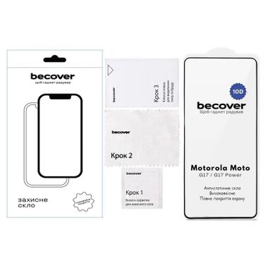 Стекло защитное BeCover 10D Motorola Moto G17 / G17 Power Black (715138) фото №2
