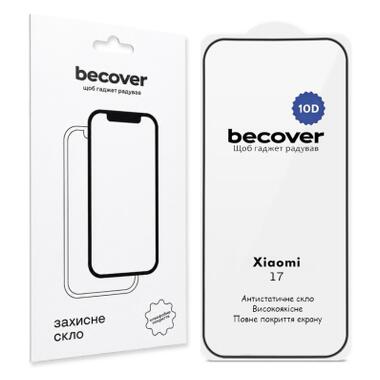 Стекло защитное BeCover 10D Xiaomi 17 Black (715710) фото №1