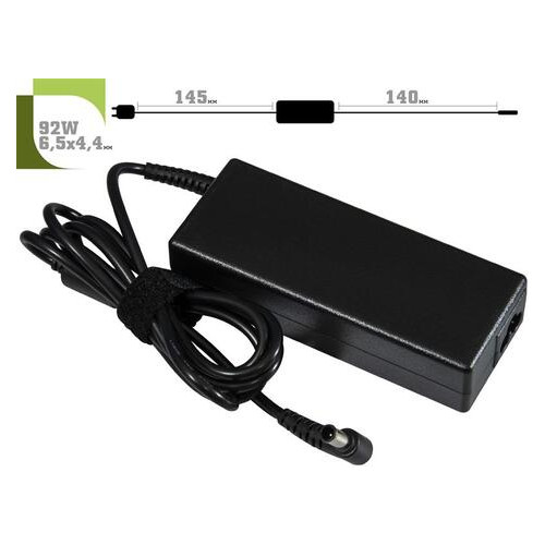 Блок живлення 1StCharger для ноутбука Sony 19.5V 92W 4.7A 6.5х4.4мм кабель живлення (AC1STSO92WA2) фото №1
