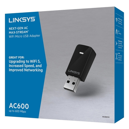WiFi адаптер LINKSYS WUSB6100M AC600, USB 2.0 (WUSB6100M-EU) фото №4
