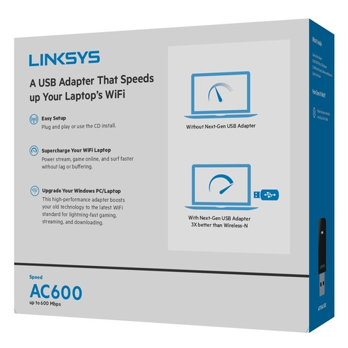 WiFi адаптер LINKSYS WUSB6100M AC600, USB 2.0 (WUSB6100M-EU) фото №3