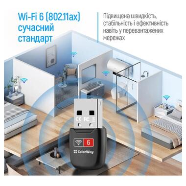 Wi-Fi адаптер ColorWay CW-AD-W1 фото №11