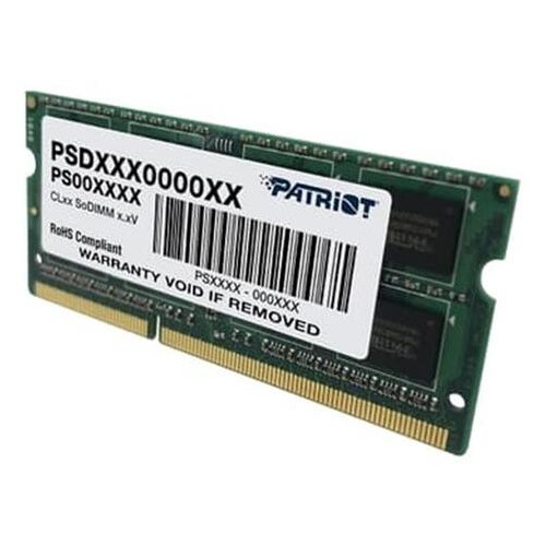 Пам'ять для ноутбука Patriot DDR3 1333 4GB (PSD34G13332S) фото №2