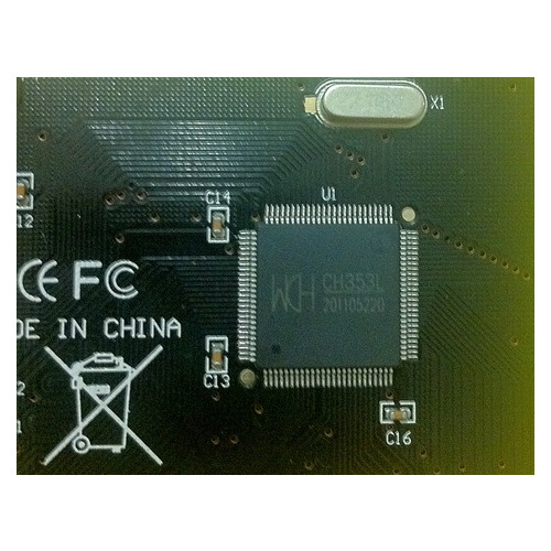 PCI Контролер Hitachi 4xCOM (RS232) WCH CH355L RTL фото №2