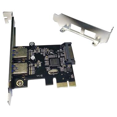 PCI-E Контролер USB3.0 (2ext. Molex) Low Profile Bracket, чіпсет ASM1042, RTL (B00876) фото №2