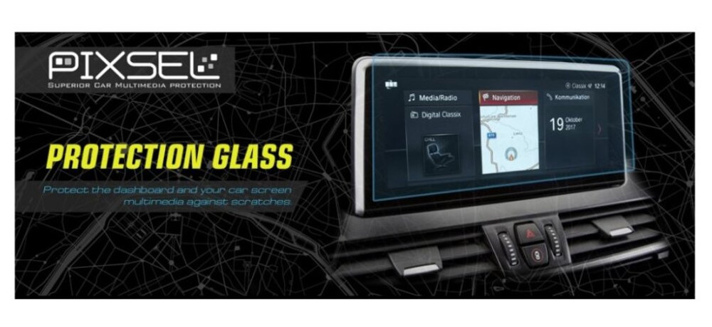 Защитное стекло на монитор Pixsel BMW-2524-H 10.2 BMW 3 2019- G20 Глянцевое фото №1
