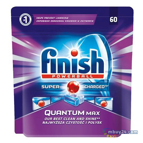 Таблетки для посудомоечных машин Finish Quantum Max 60 шт фото №1