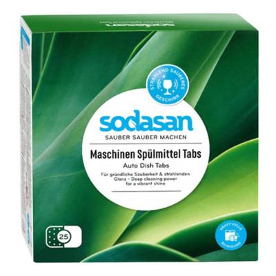 Таблетки для посудомийних машин Sodasan органічні 25 шт (4019886024280) фото №1