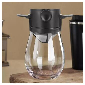 Пуровер/воронка/фільтр Semi для ручної заварки кави багаторазовий Coffee Maker Чорний фото №4