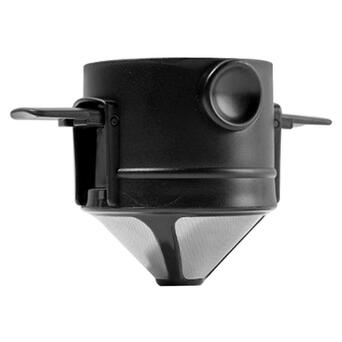 Пуровер/воронка/фільтр Semi для ручної заварки кави багаторазовий Coffee Maker Чорний фото №1
