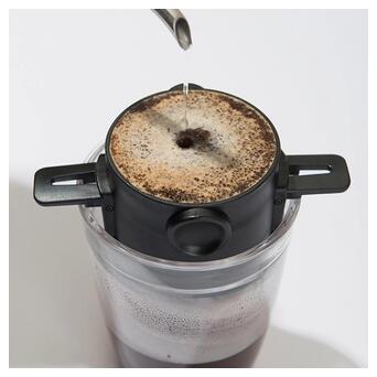 Пуровер/воронка/фільтр Semi для ручної заварки кави багаторазовий Coffee Maker Чорний фото №3